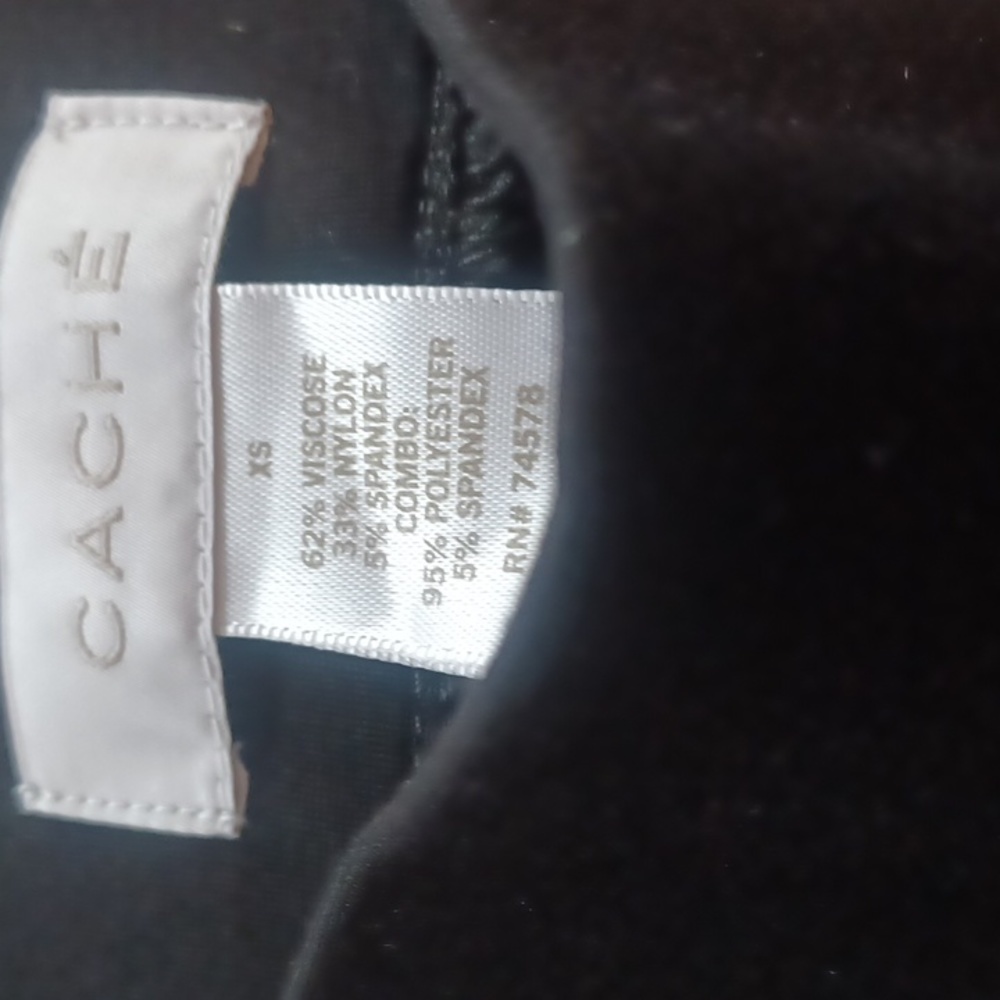 Nwot Cache Black Leggings W/ Sequin Lace - image 8